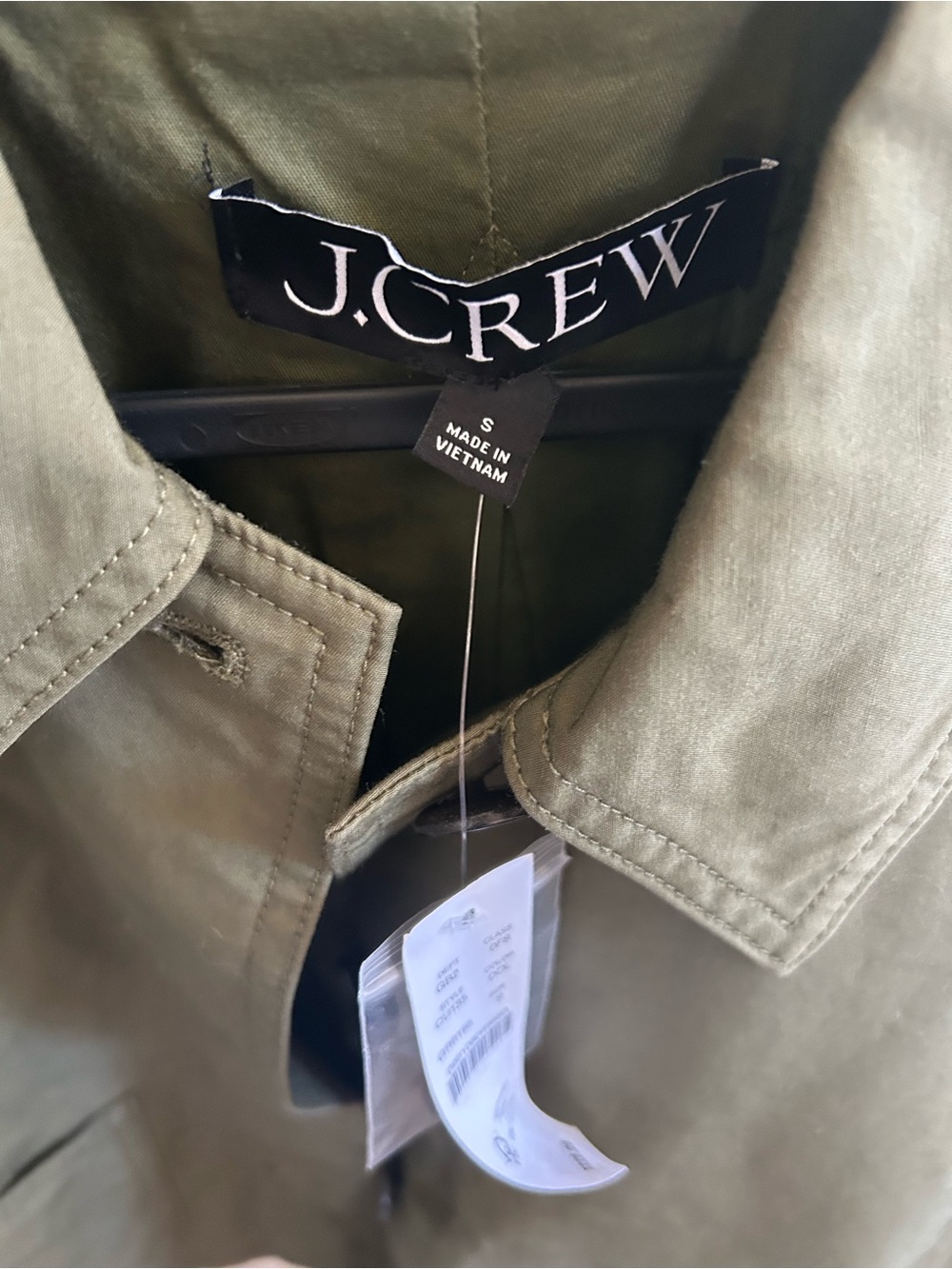 JCrew Olive Green Cropped barn Jacket Sz S - Picture 6 of 10